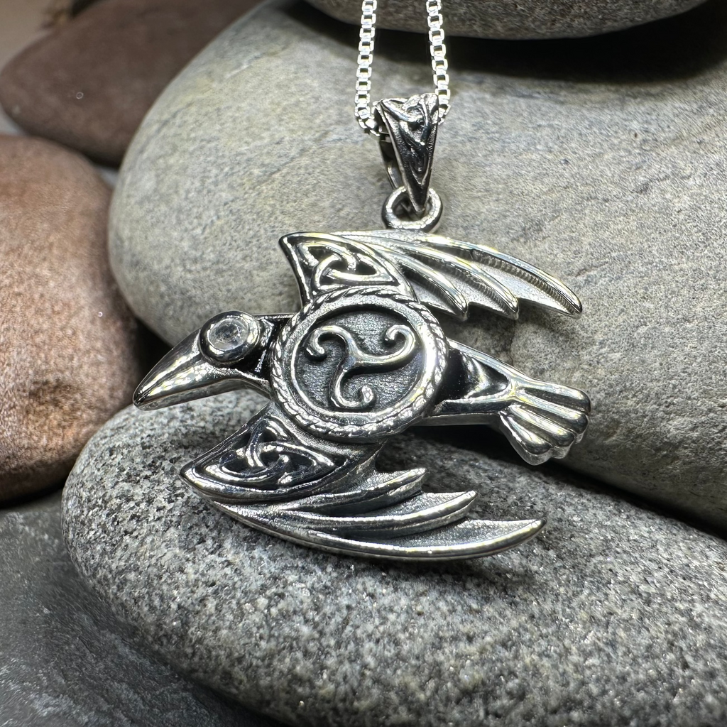 Astrid Celtic Raven Necklace