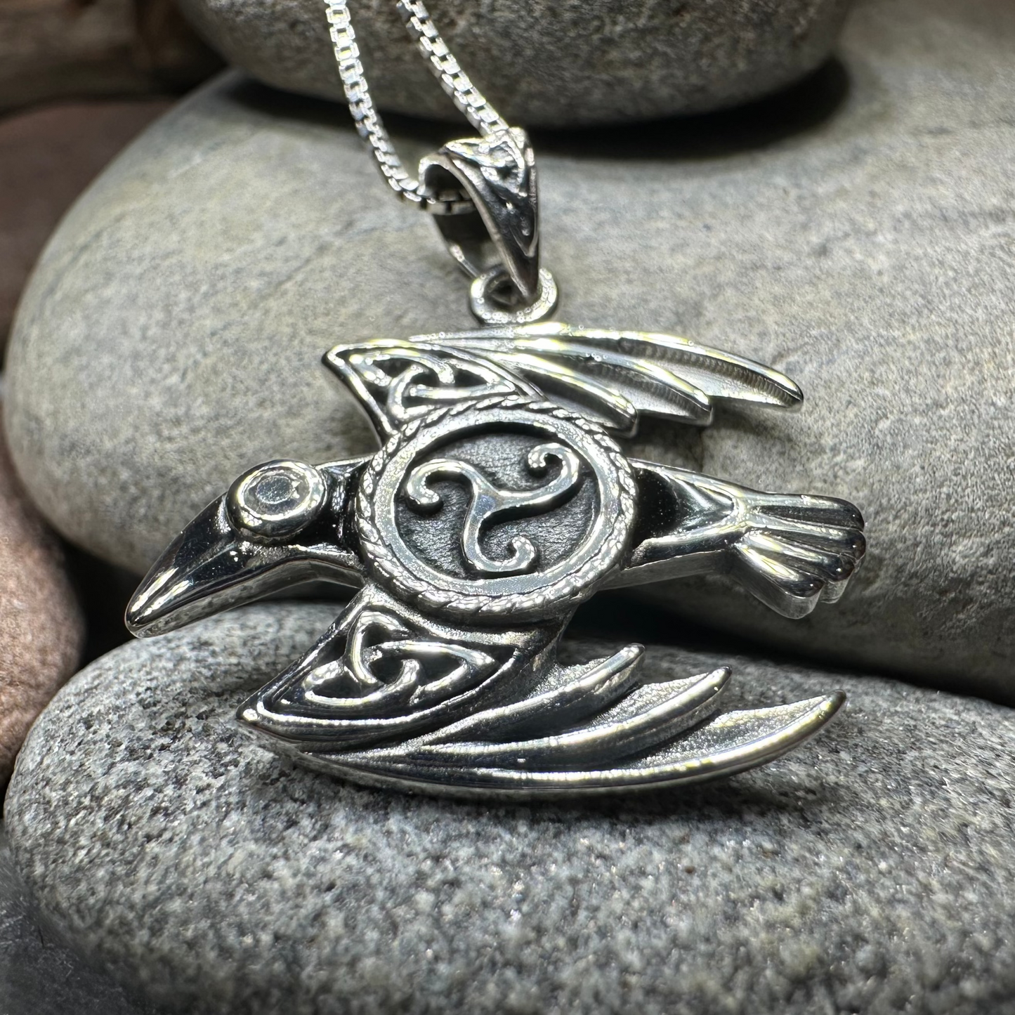 Astrid Celtic Raven Necklace