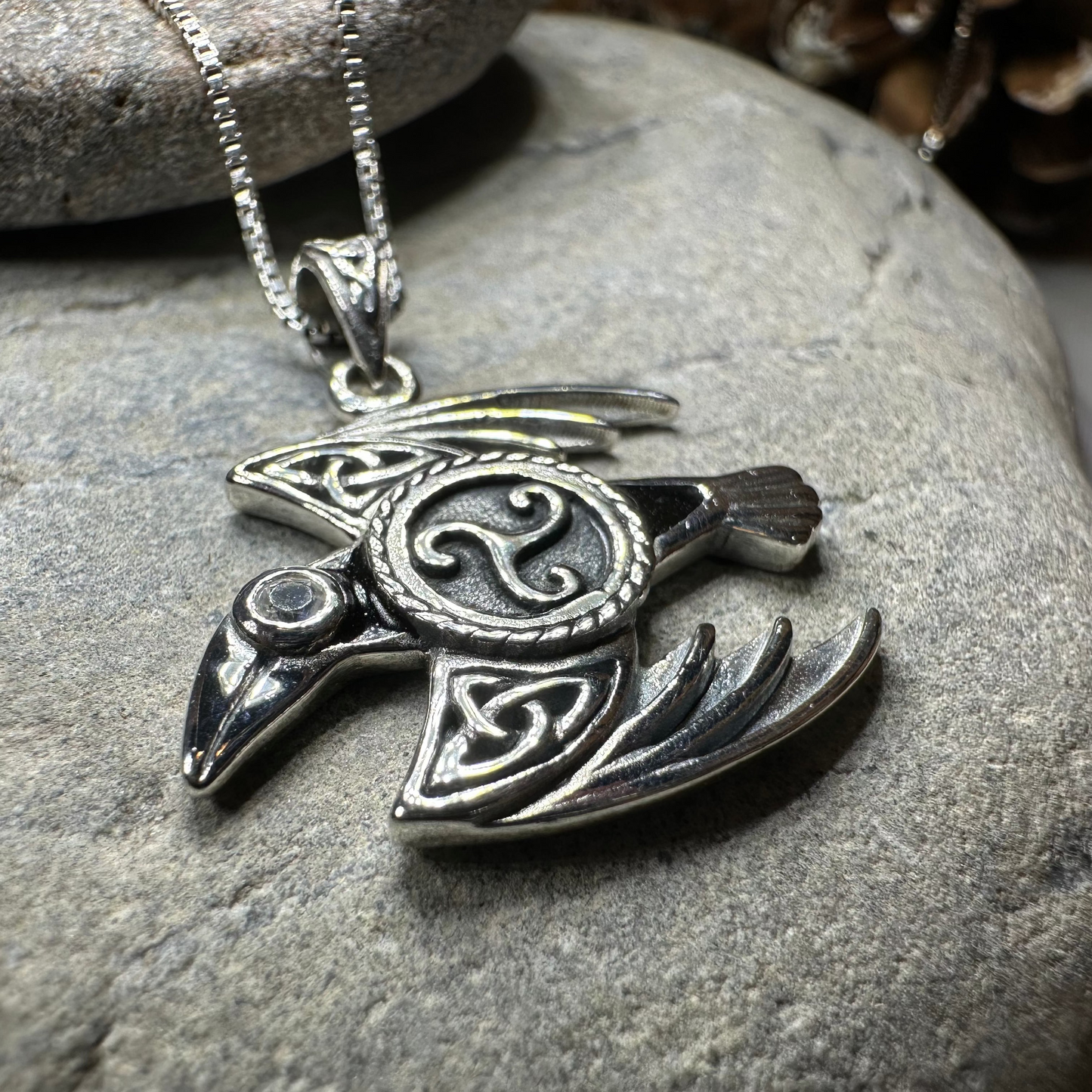 Astrid Celtic Raven Necklace