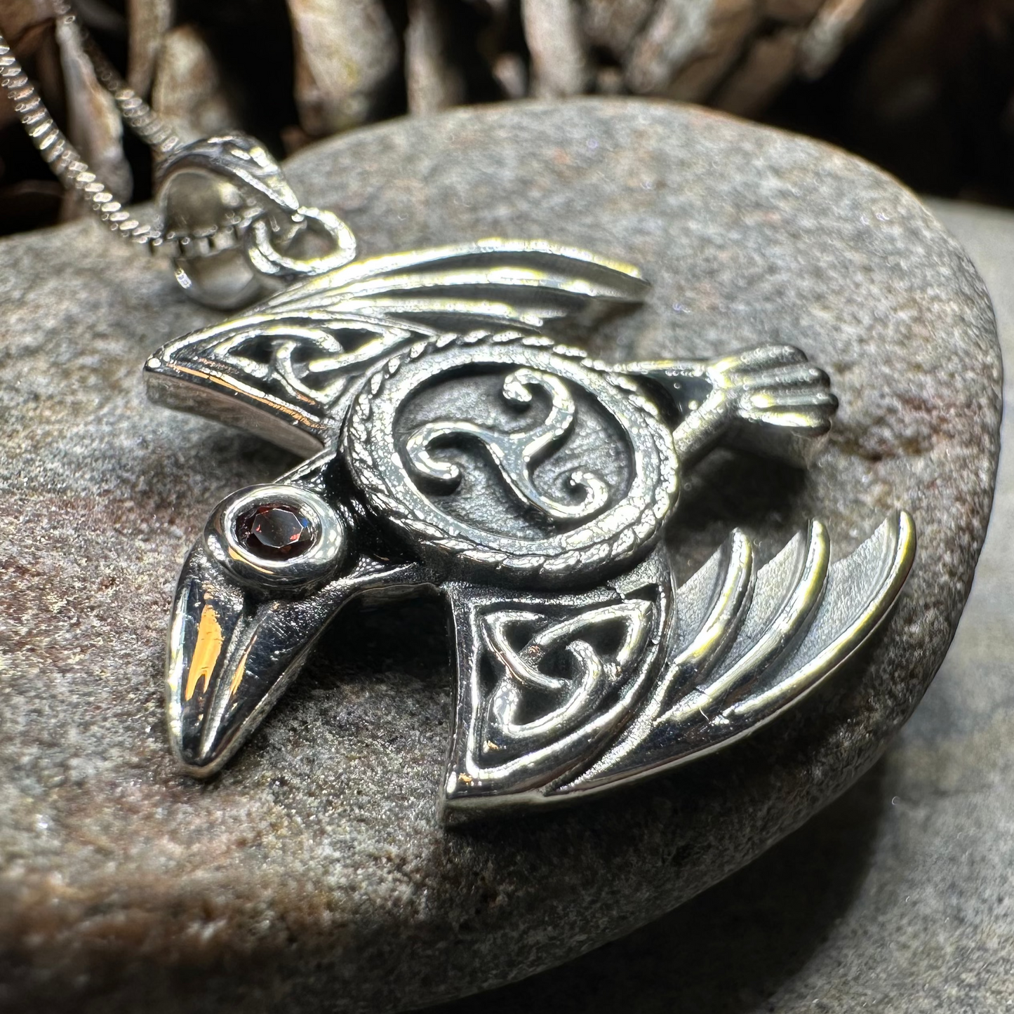 Astrid Celtic Raven Necklace