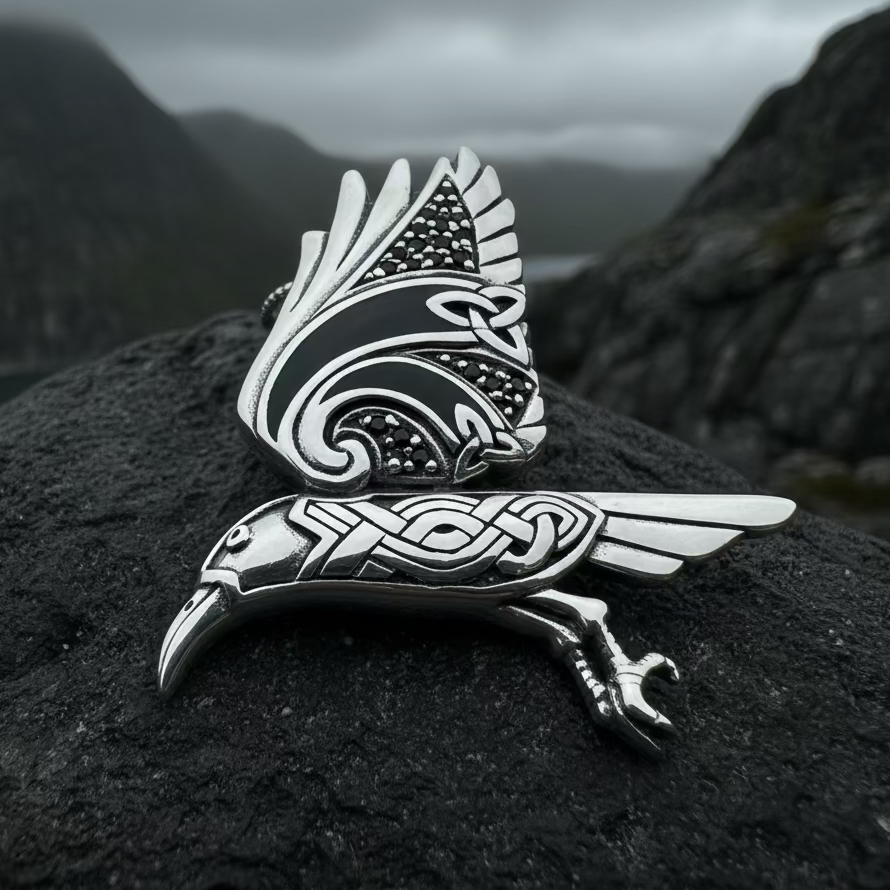 Ashild Raven Celtic Necklace