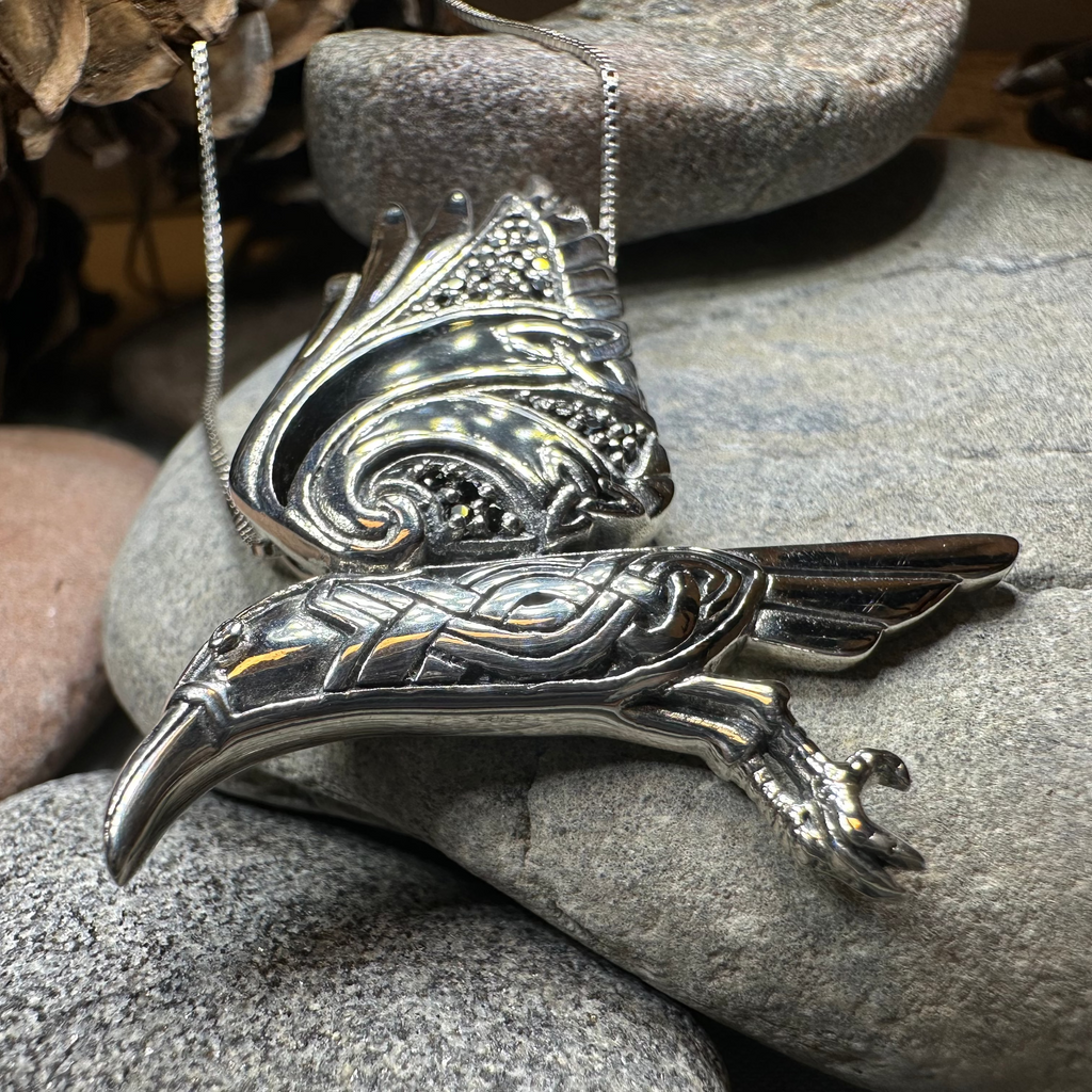 Ashild Raven Celtic Necklace