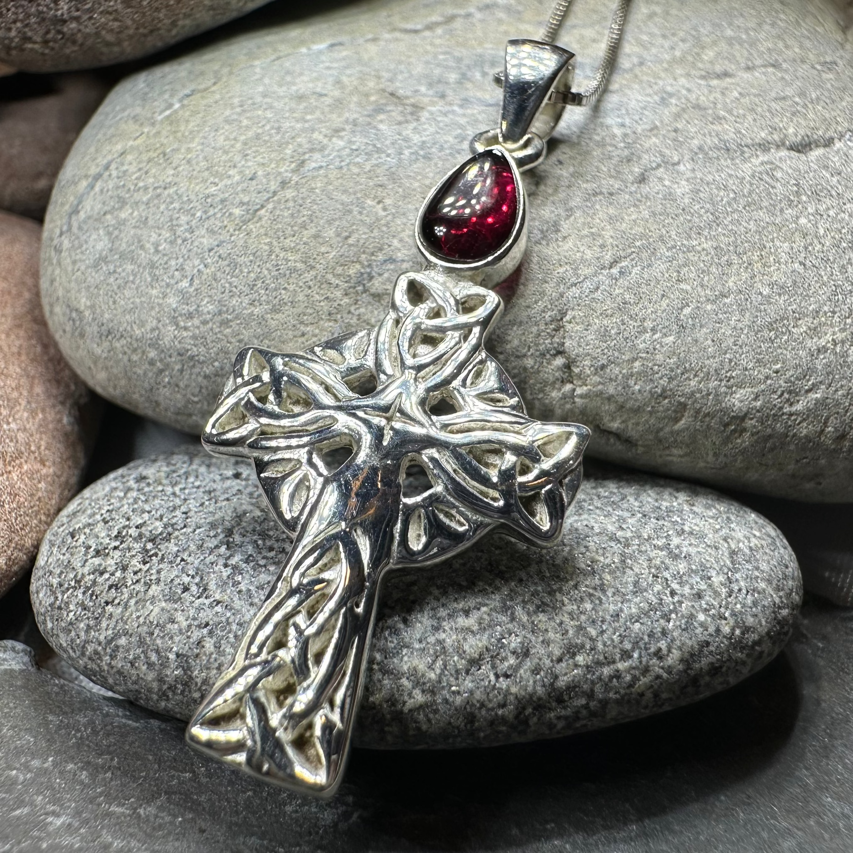 Eternal Light Celtic Cross Necklace