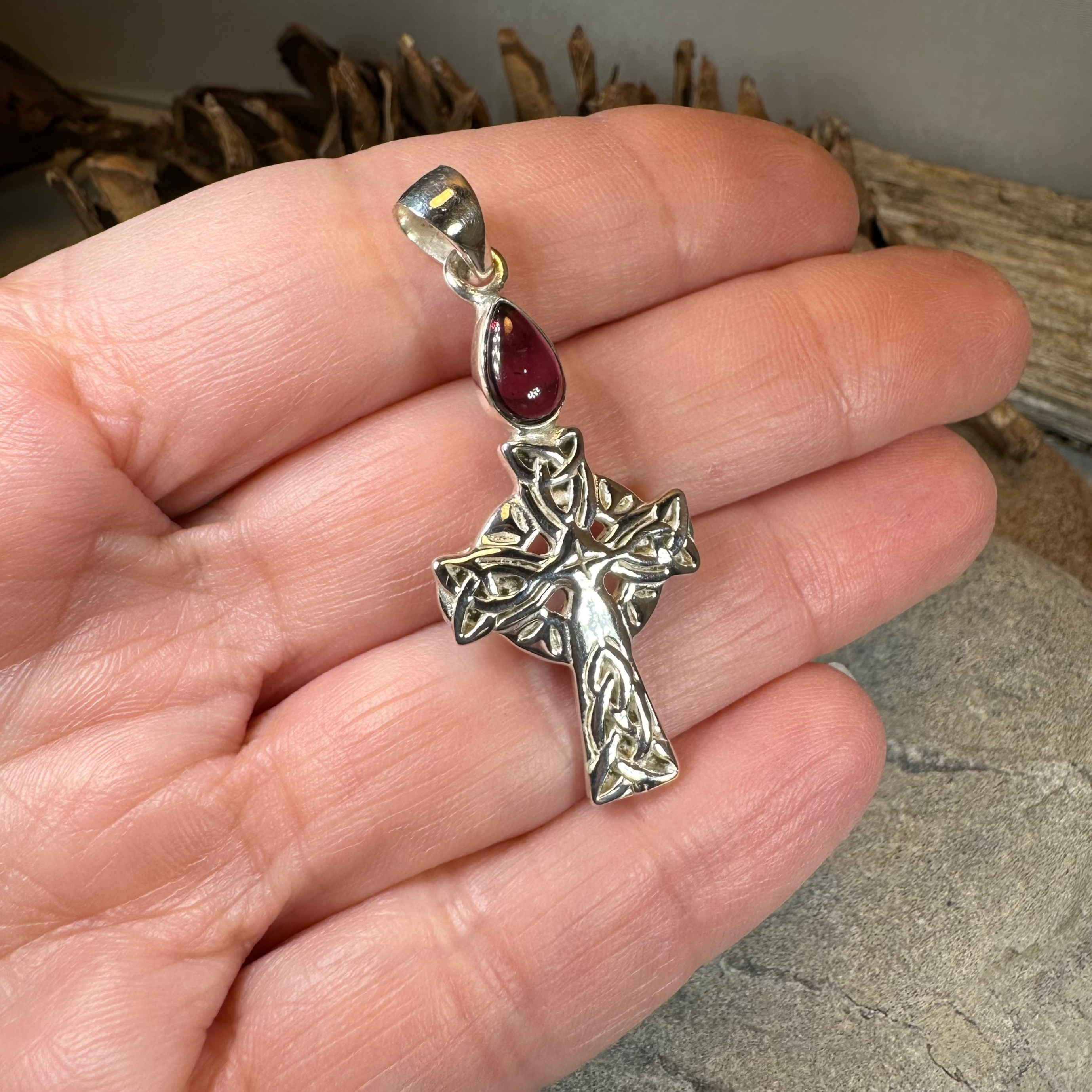 Eternal Light Celtic Cross Necklace