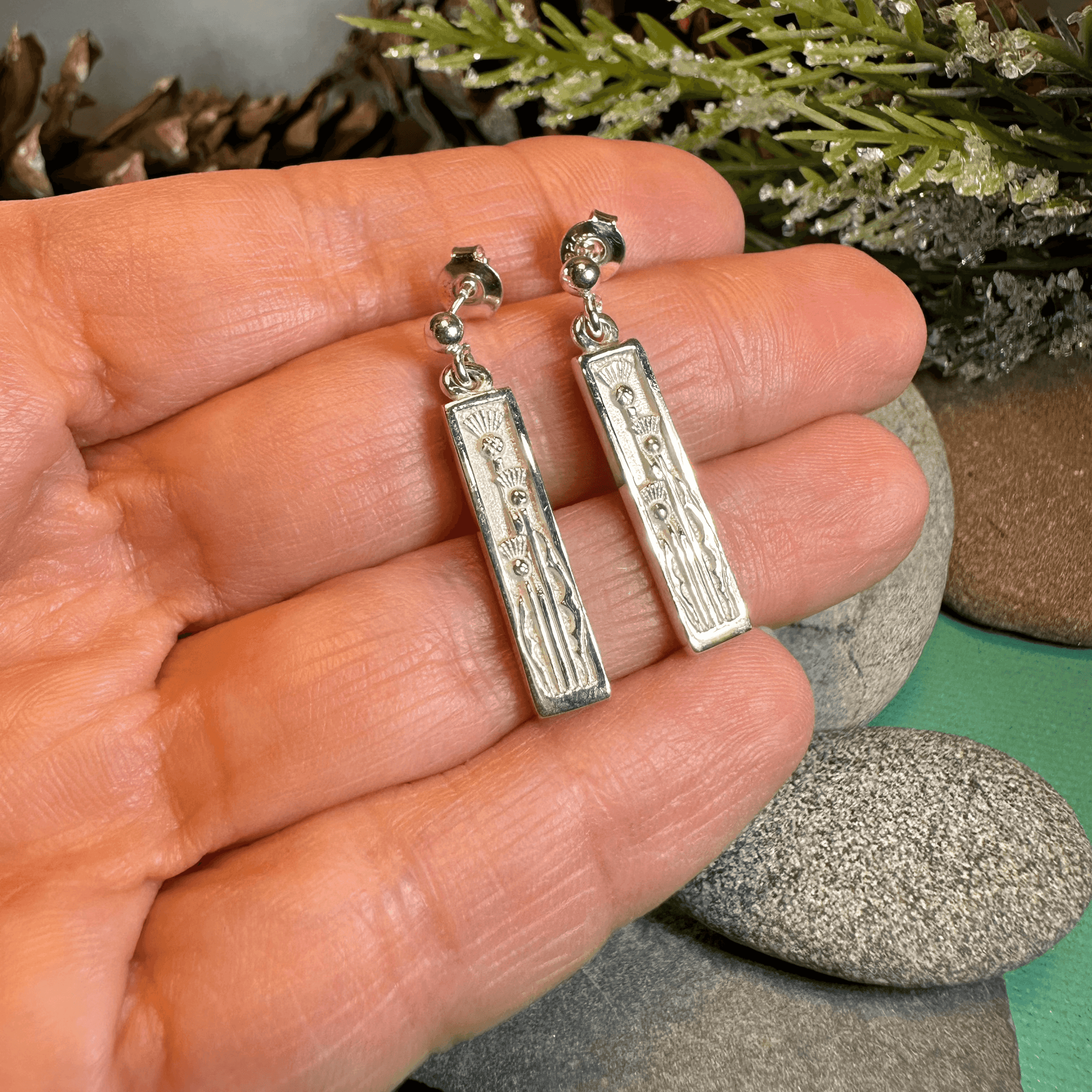 Ella Triple Thistle Earrings - 