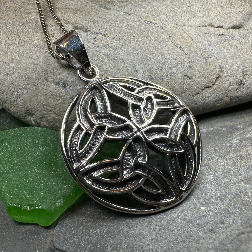 Power of Four Trinity Knot Necklace