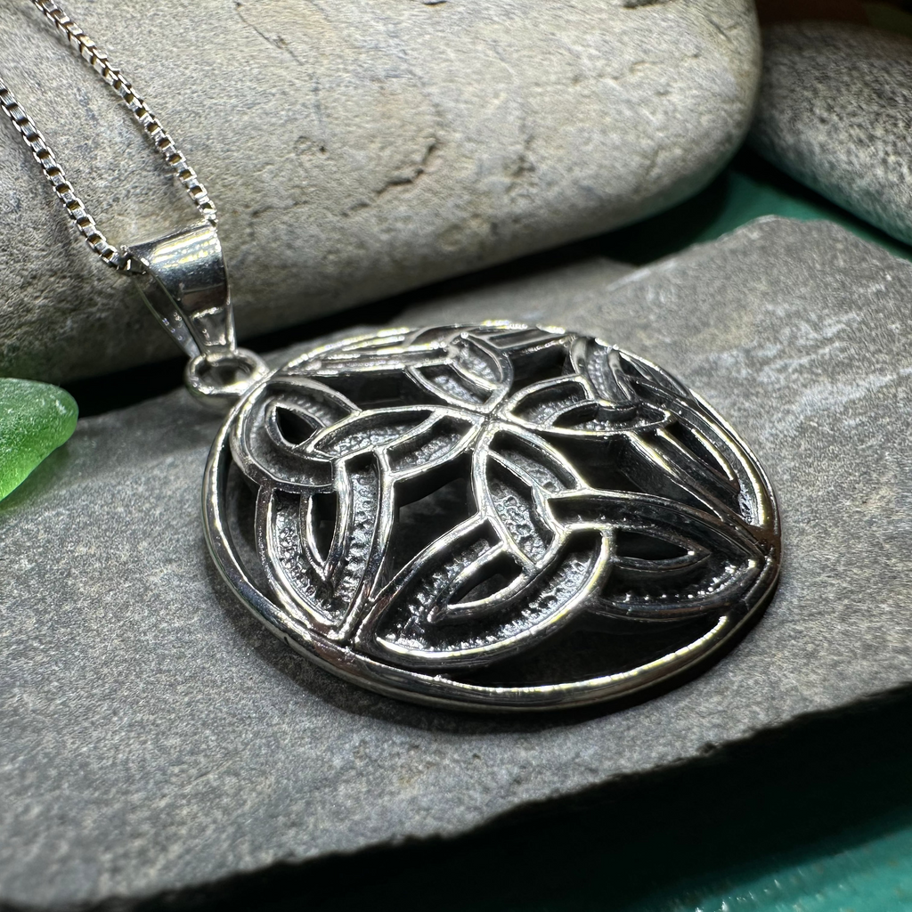 Power of Four Trinity Knot Necklace