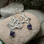 Forever Dove Earrings - Amethyst