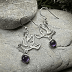 Forever Dove Earrings - Amethyst