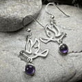 Forever Dove Earrings - Amethyst
