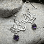 Forever Dove Earrings - Amethyst