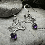 Forever Dove Earrings - Amethyst