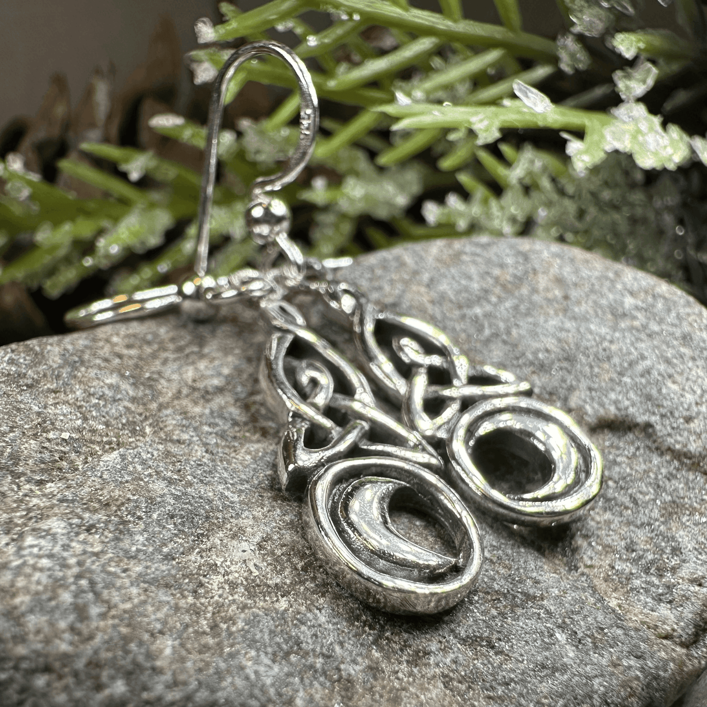 Celtic Knot Moon Earrings - 