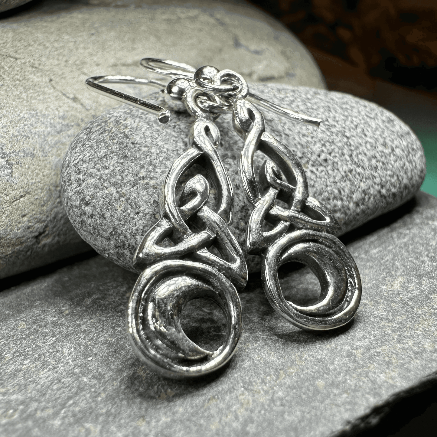 Celtic Knot Moon Earrings - 