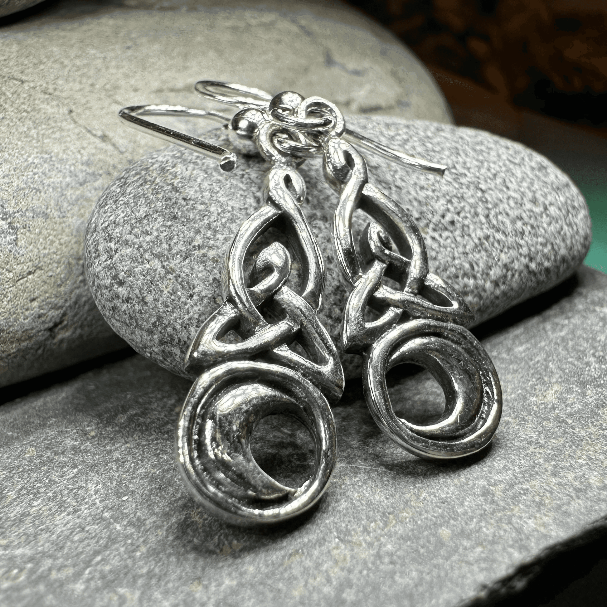 Celtic Knot Moon Earrings - 