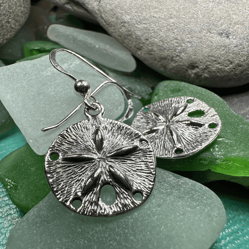 Seabrook Realistic Sand Dollar Earrings - 