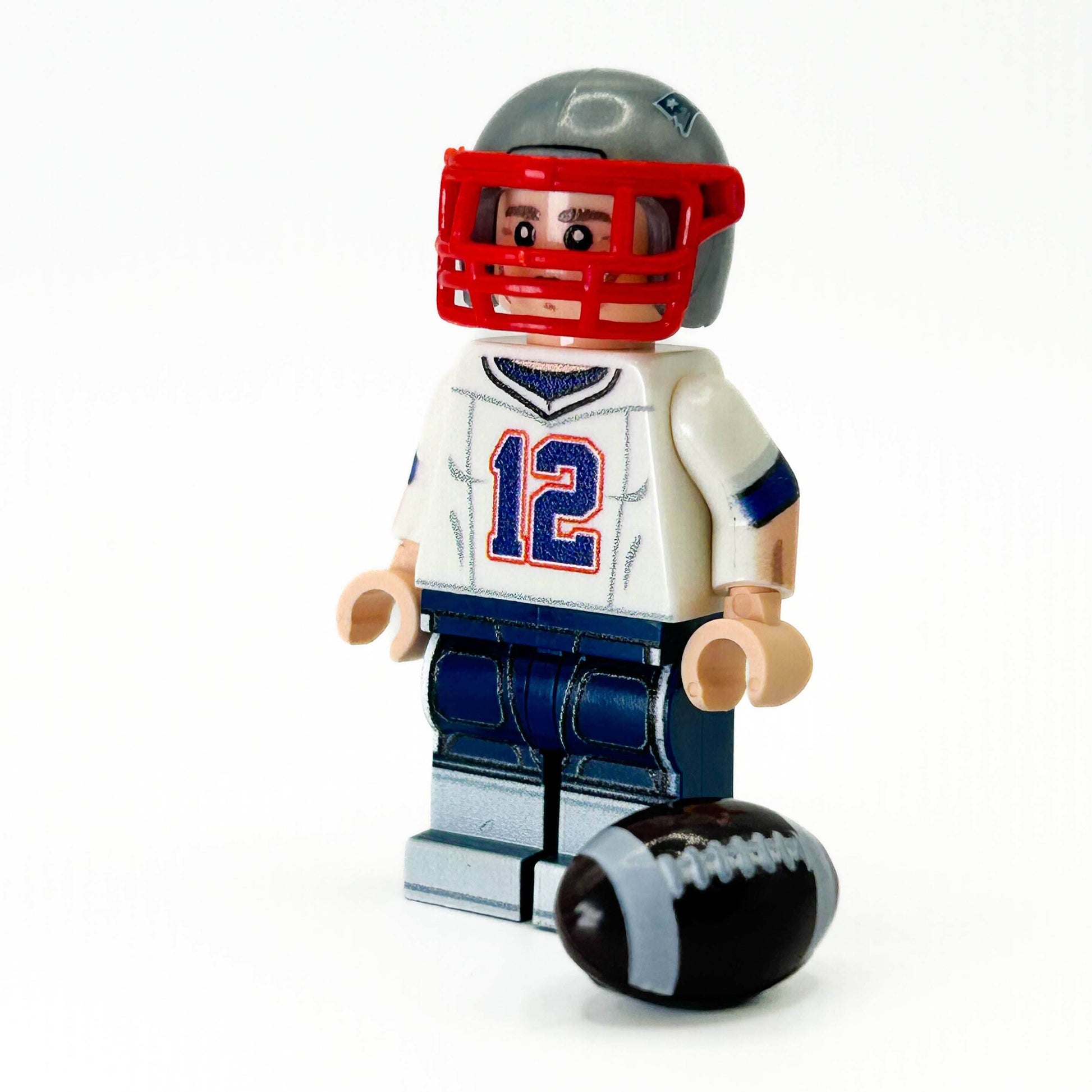 #12 QB Patriots Football Player Minifig - B3 Customs - 