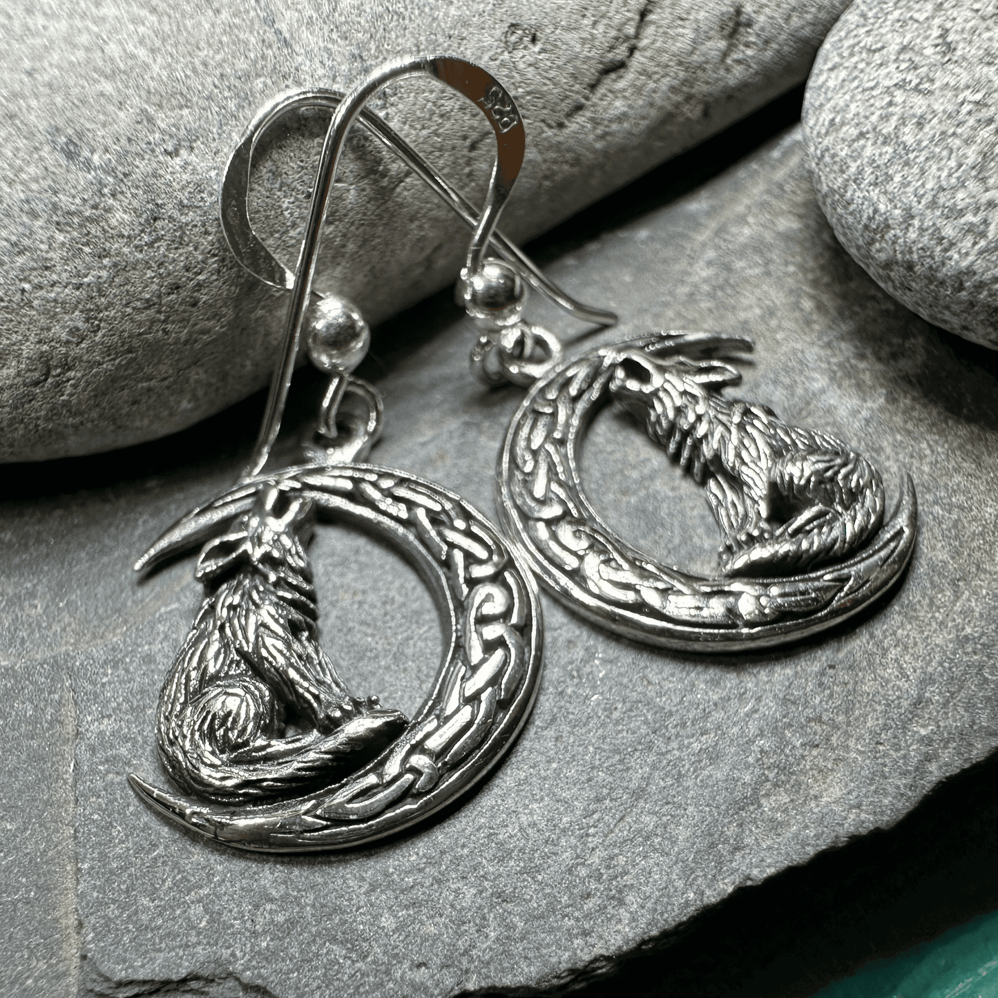 Arkyn Wolf Moon Earrings - 