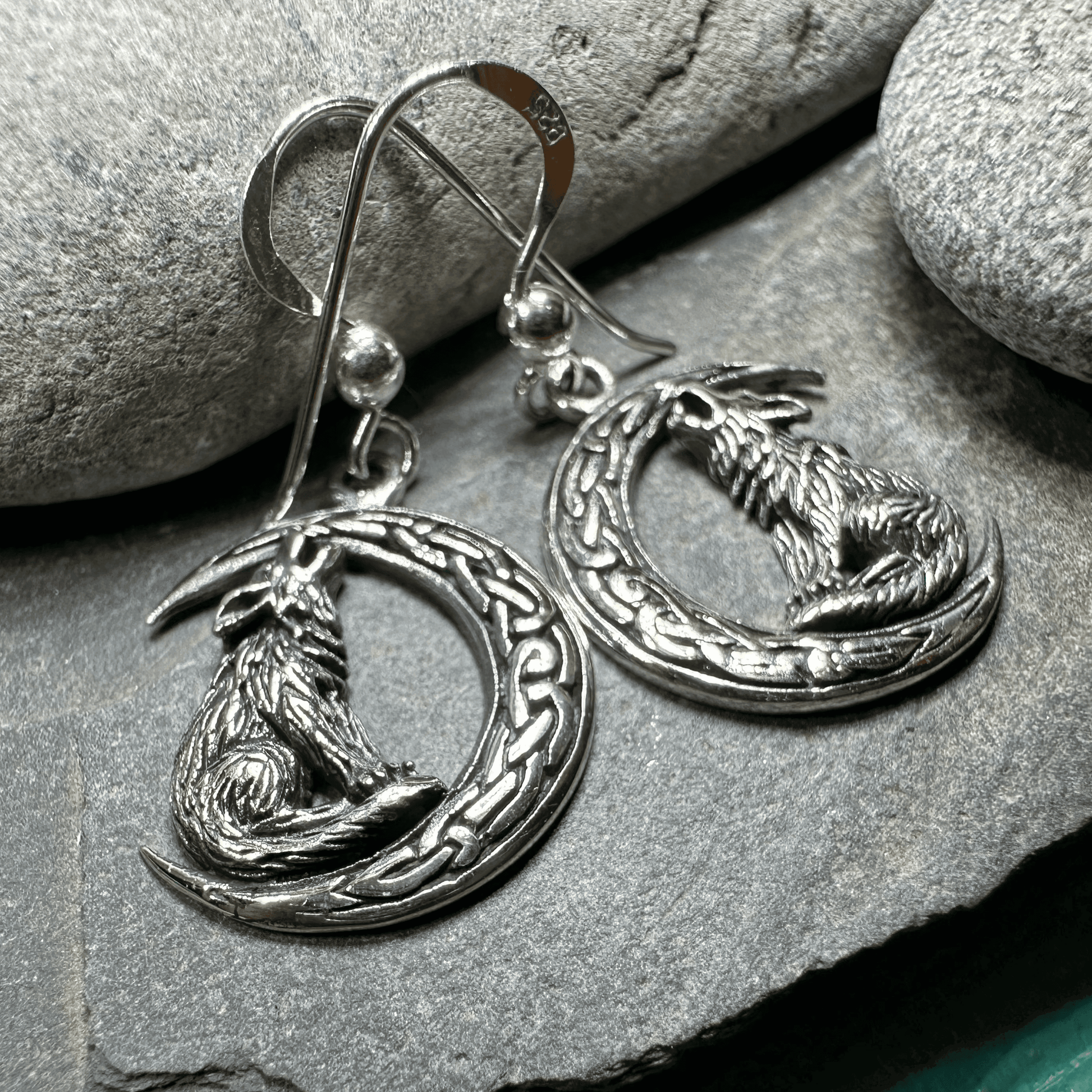 Arkyn Wolf Moon Earrings - 
