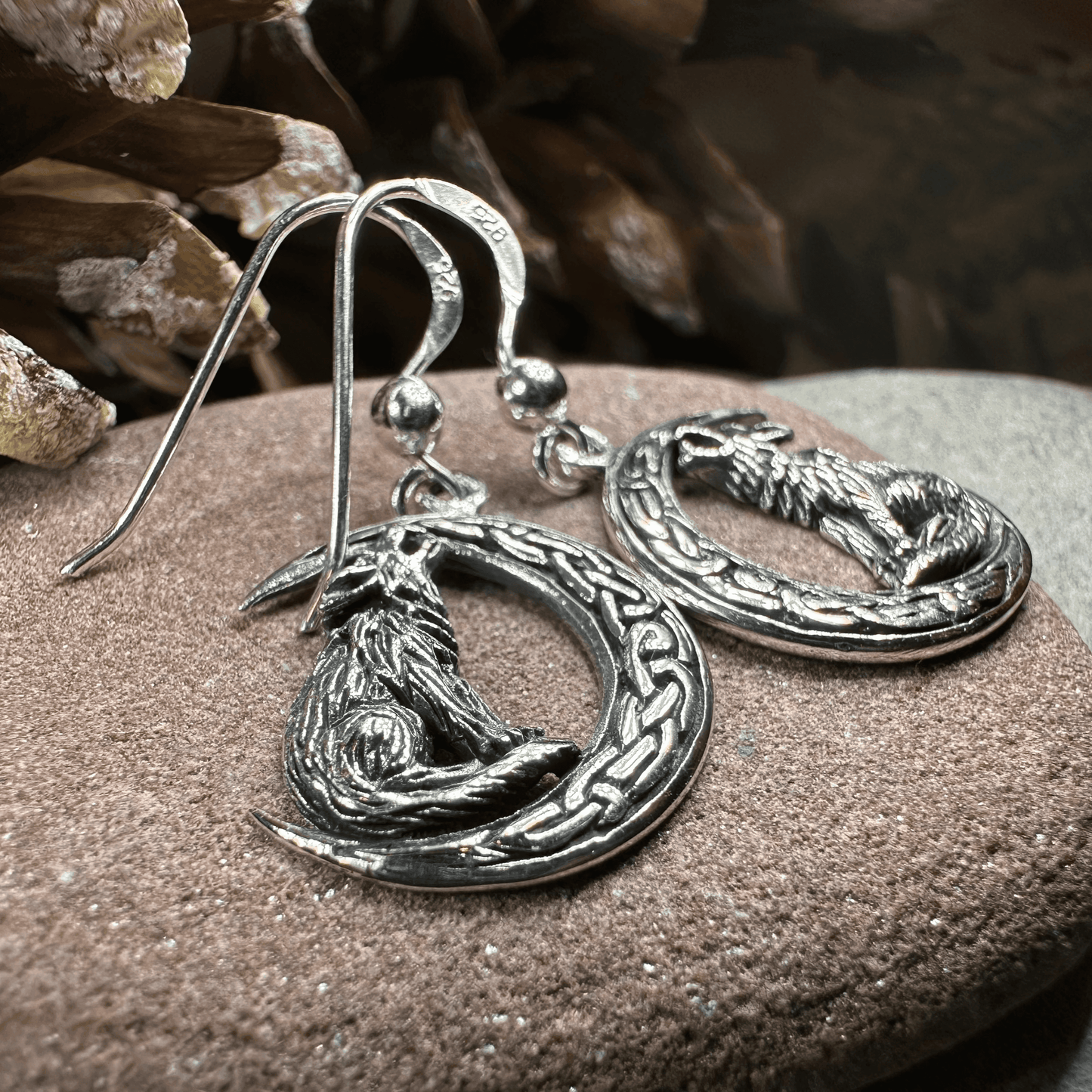 Arkyn Wolf Moon Earrings - 