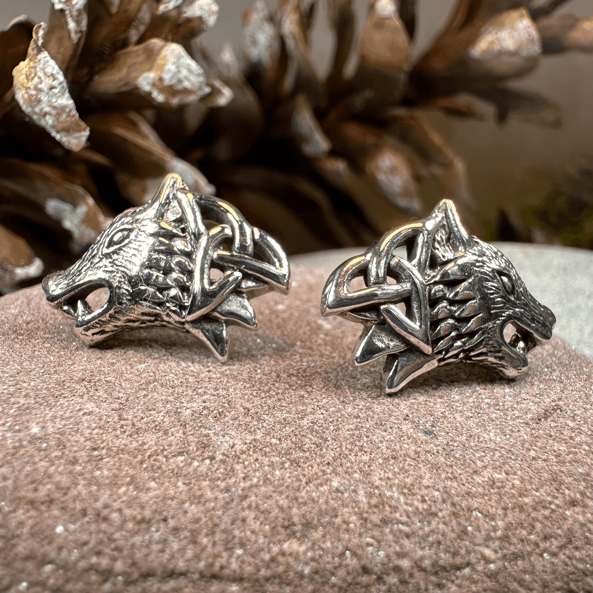 Annar Celtic Wolf Earrings - 