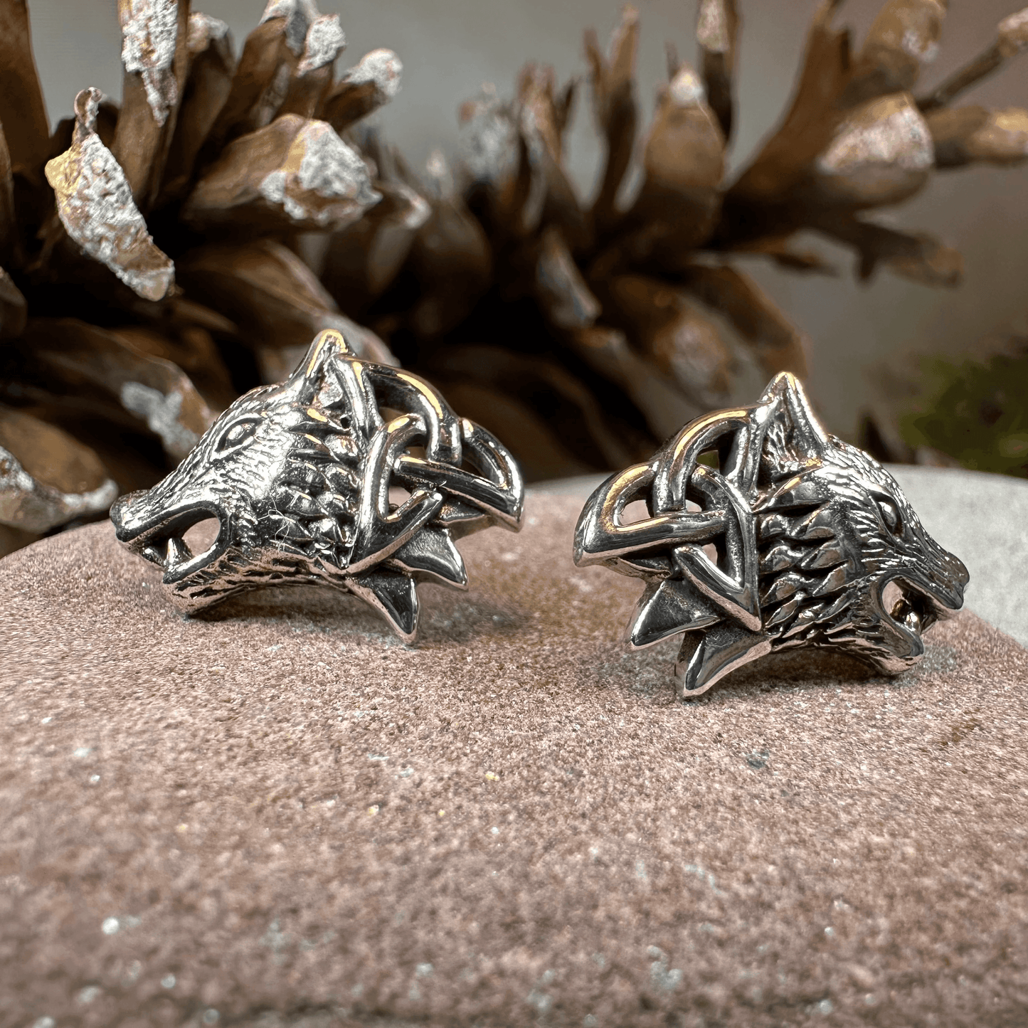 Annar Celtic Wolf Earrings - 