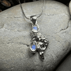 Fionn's Salmon of Knowledge Necklace - 18 / Blue Labradorite