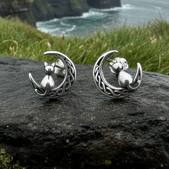 Celtic Spiral Stud Earrings