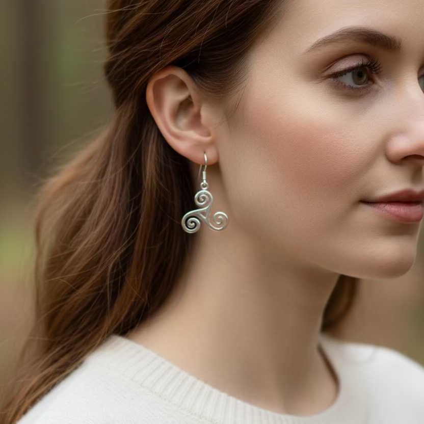 Malia Celtic Spiral Earrings