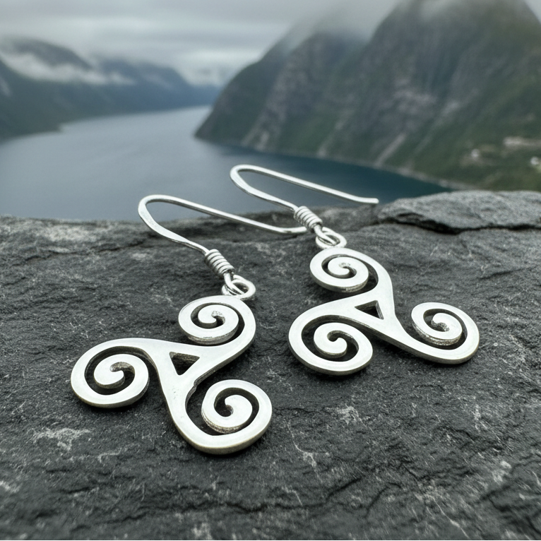 Malia Celtic Spiral Earrings