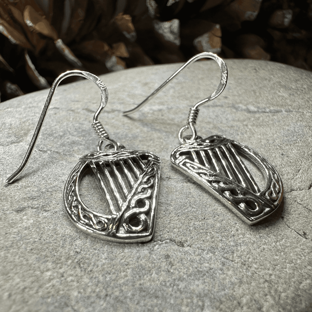 Liffey Harp Dangle Earrings - 