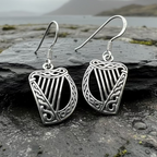 Liffey Harp Dangle Earrings