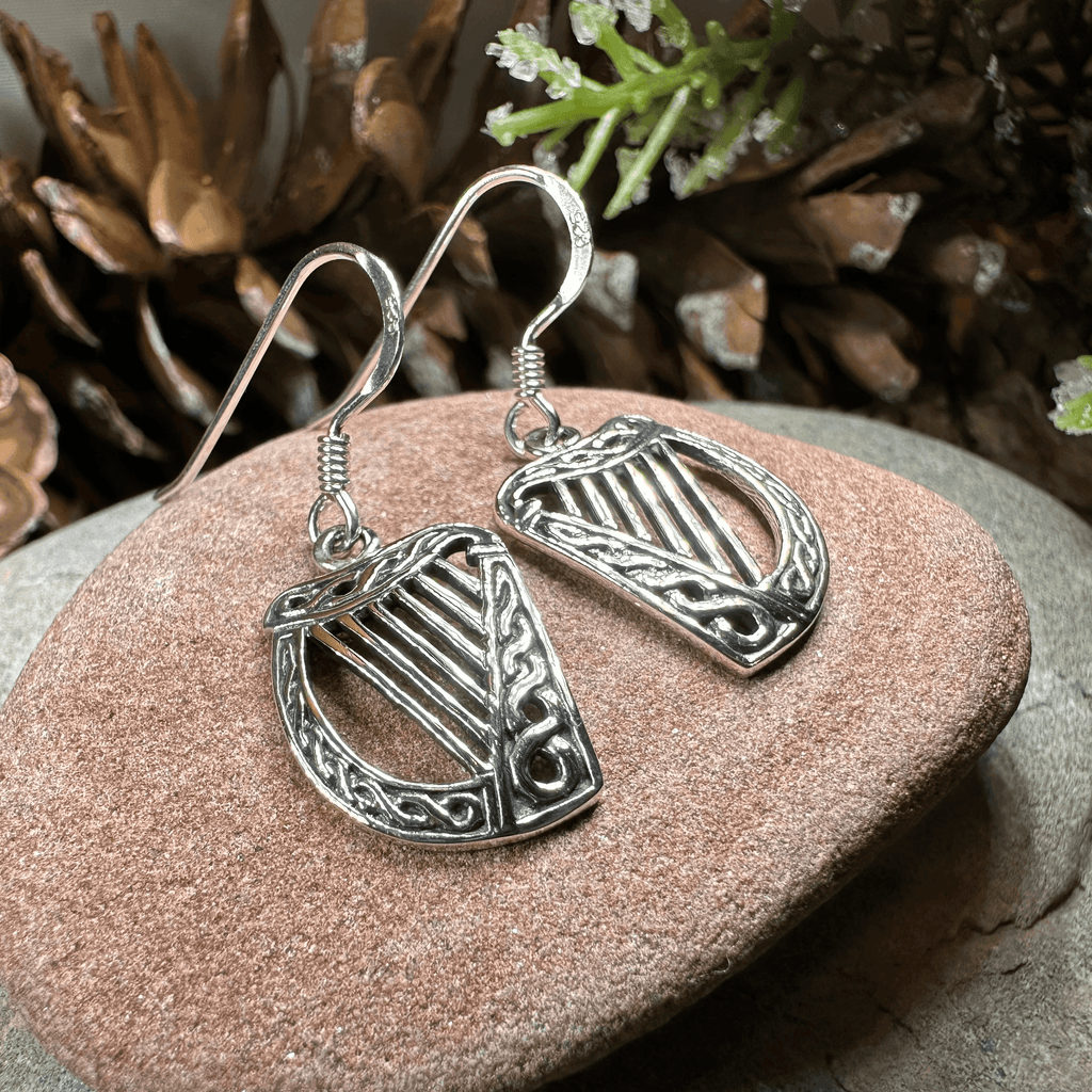 Liffey Harp Dangle Earrings - 