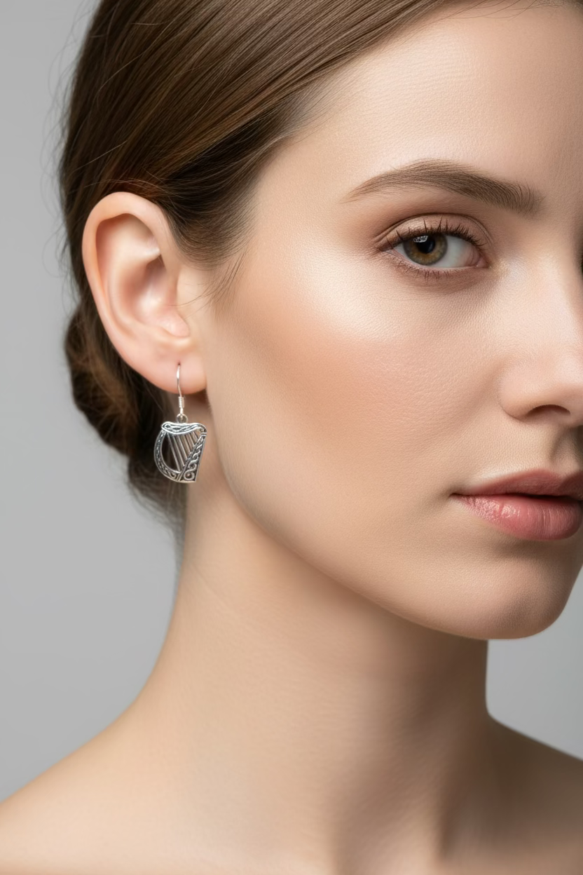 Liffey Harp Dangle Earrings