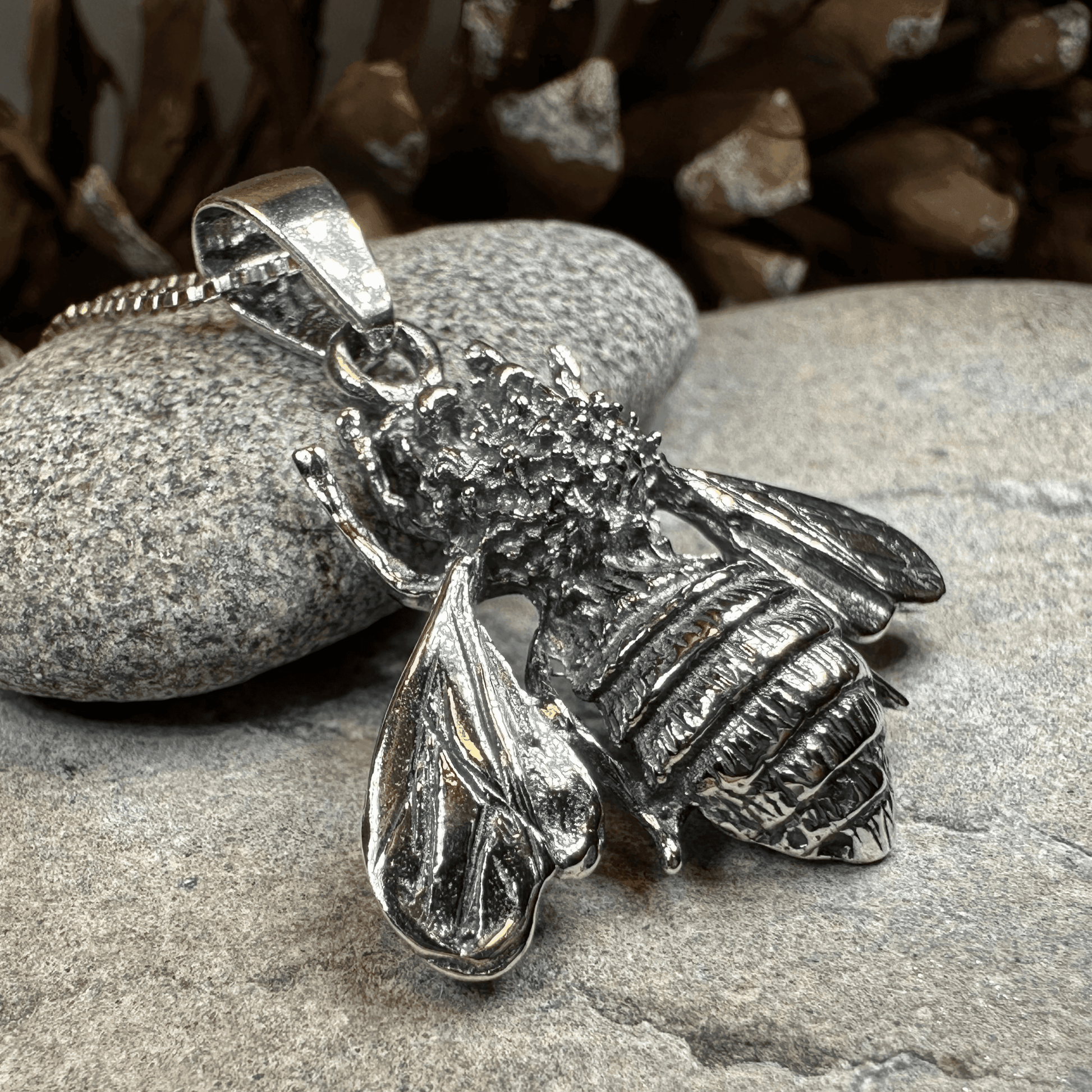 Bethany Realistic Bee Necklace - 18
