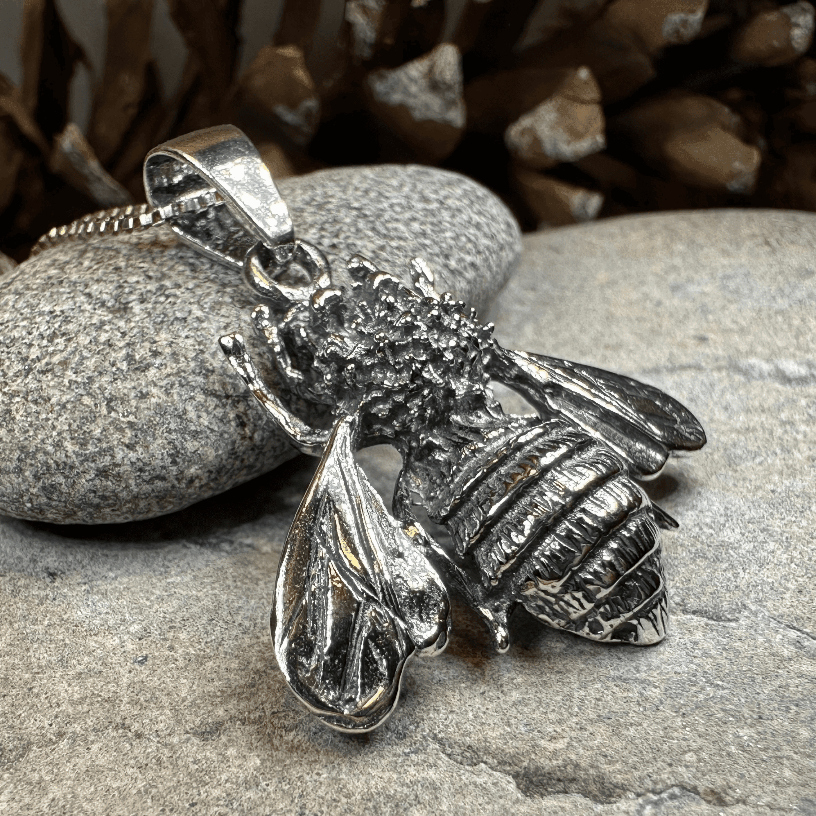Bethany Realistic Bee Necklace - 18