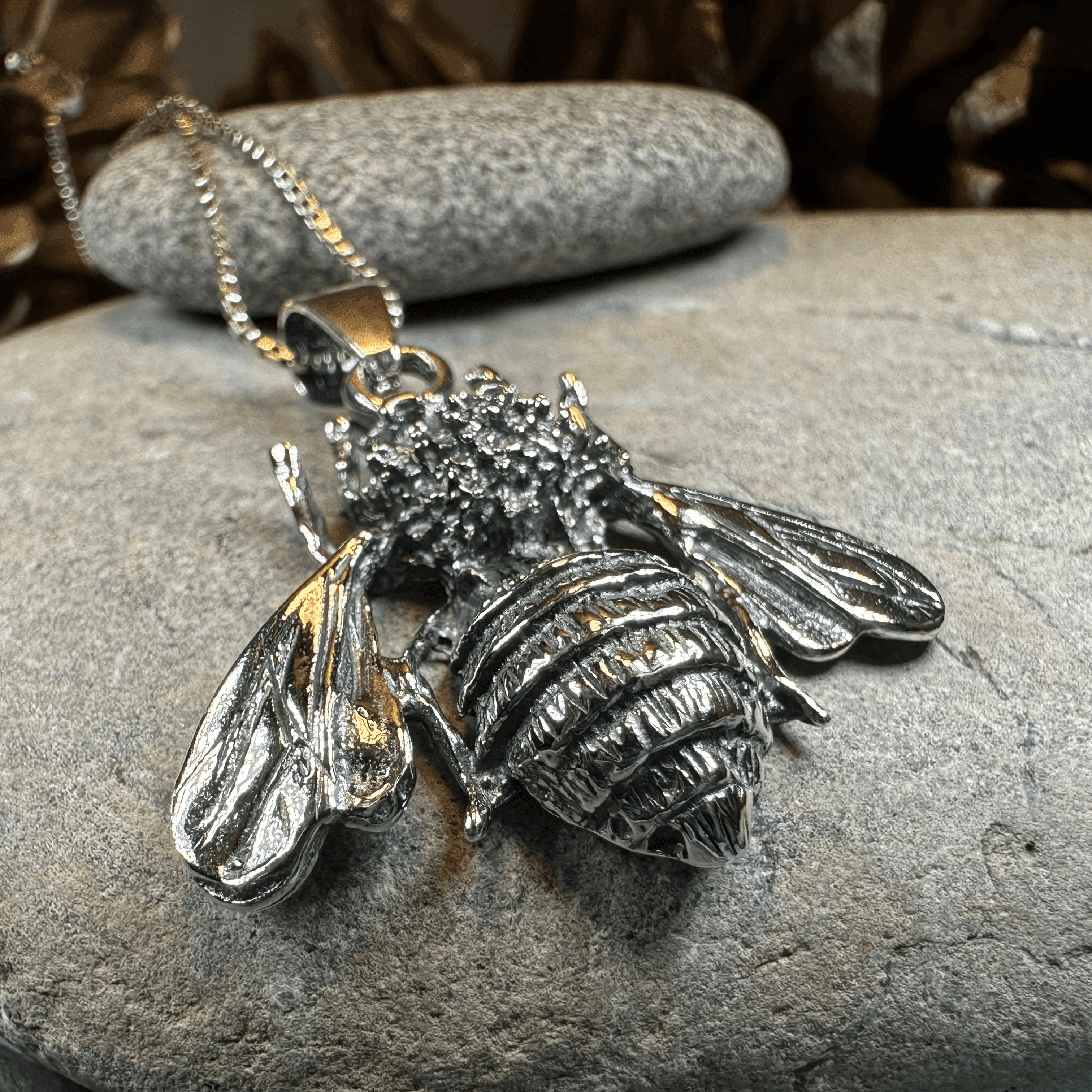 Bethany Realistic Bee Necklace - 18