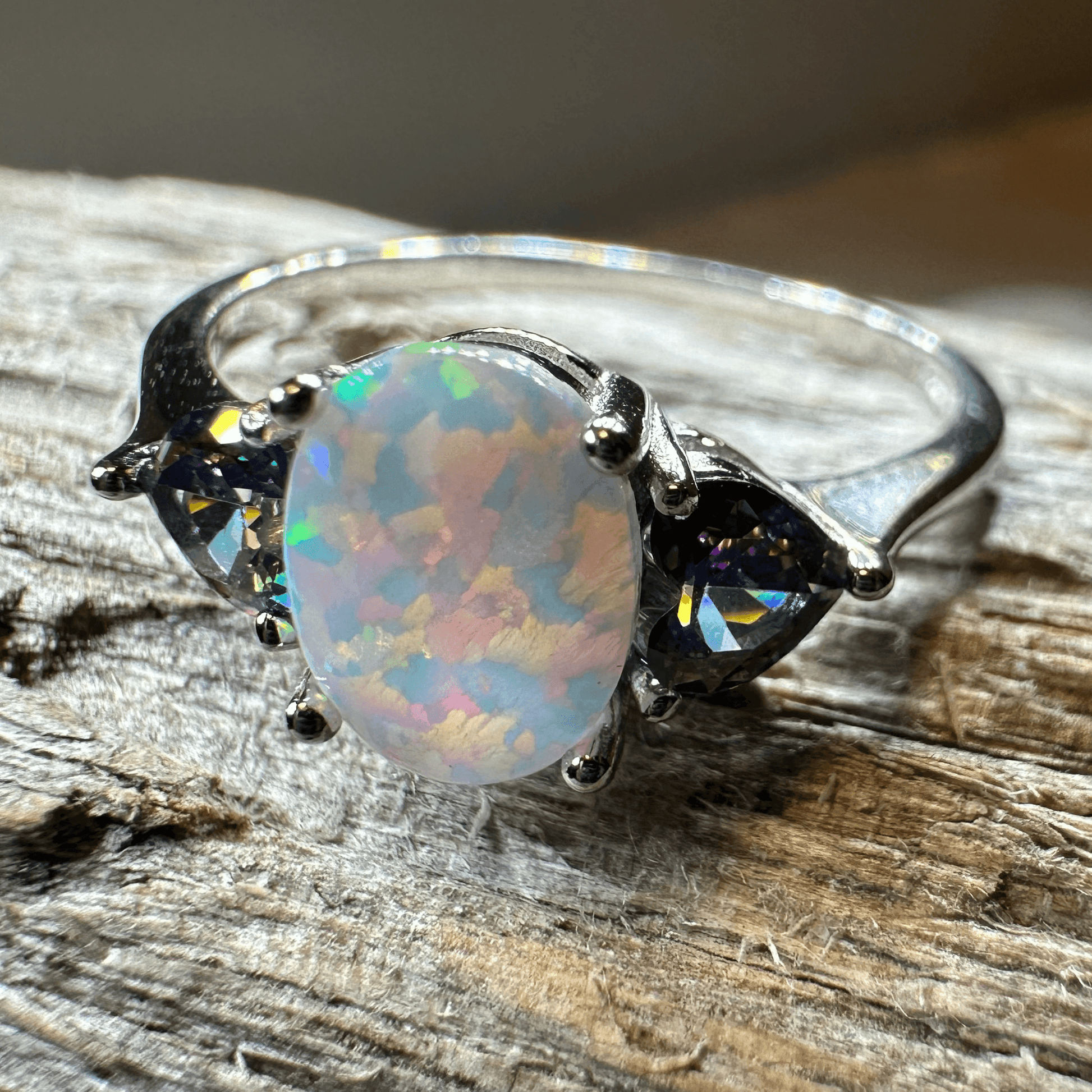 Aubrette Opal Celtic Ring - 4