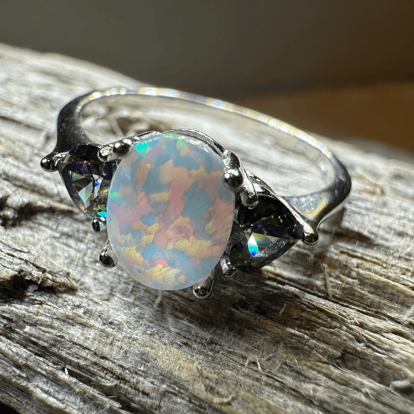 Aubrette Opal Celtic Ring - 4