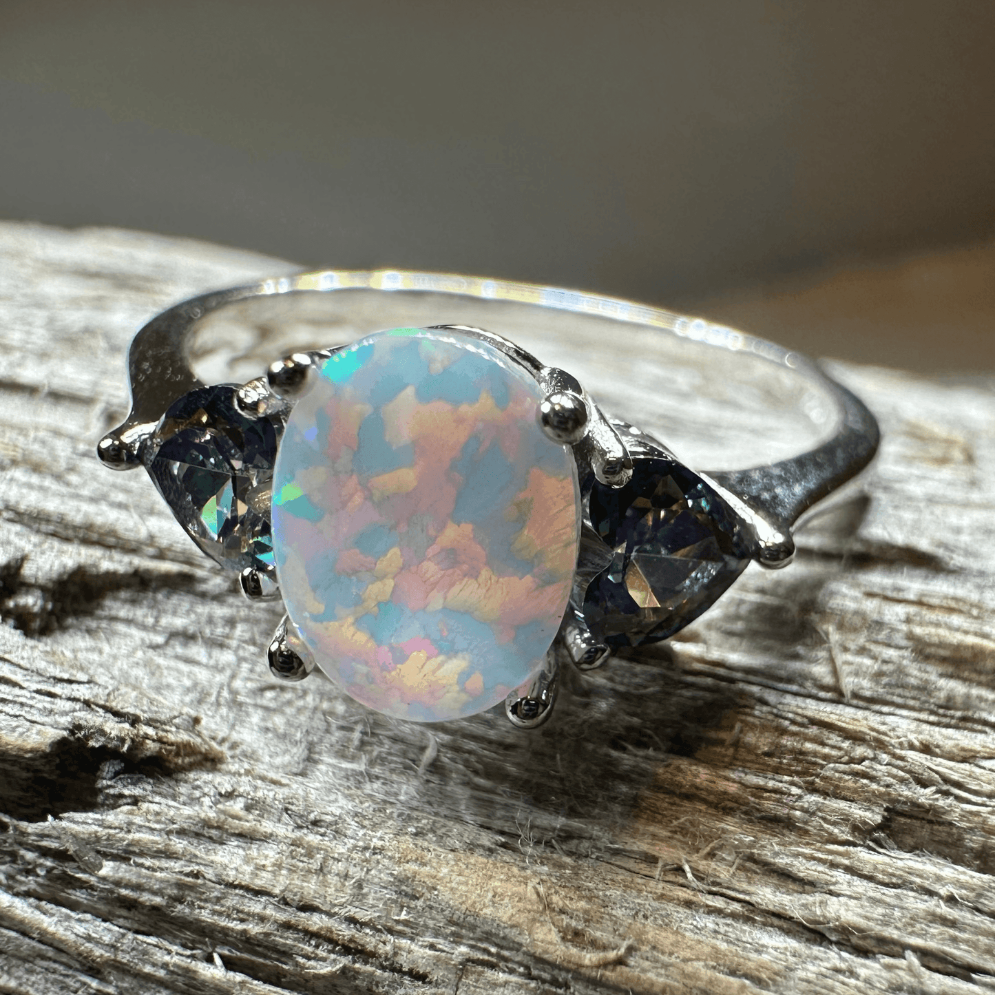 Aubrette Opal Celtic Ring - 4