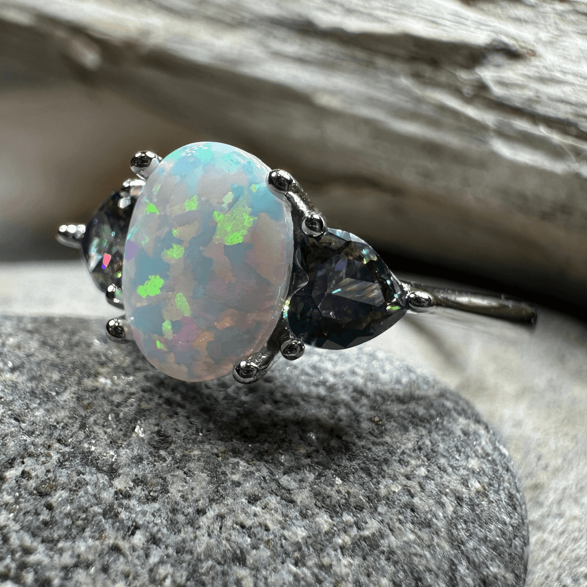 Aubrette Opal Celtic Ring - 4