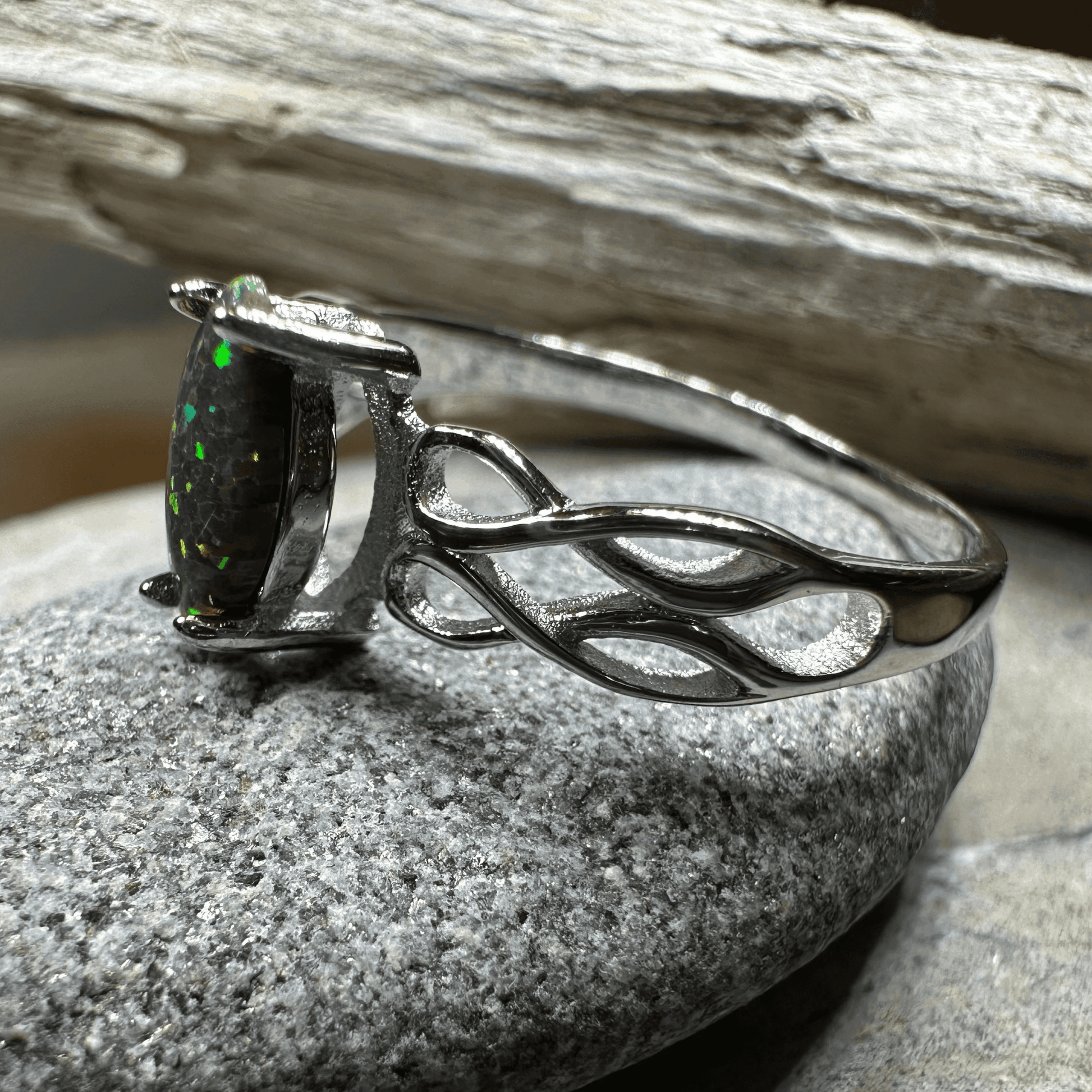 Astrid Celtic Fire Opal Ring - 5