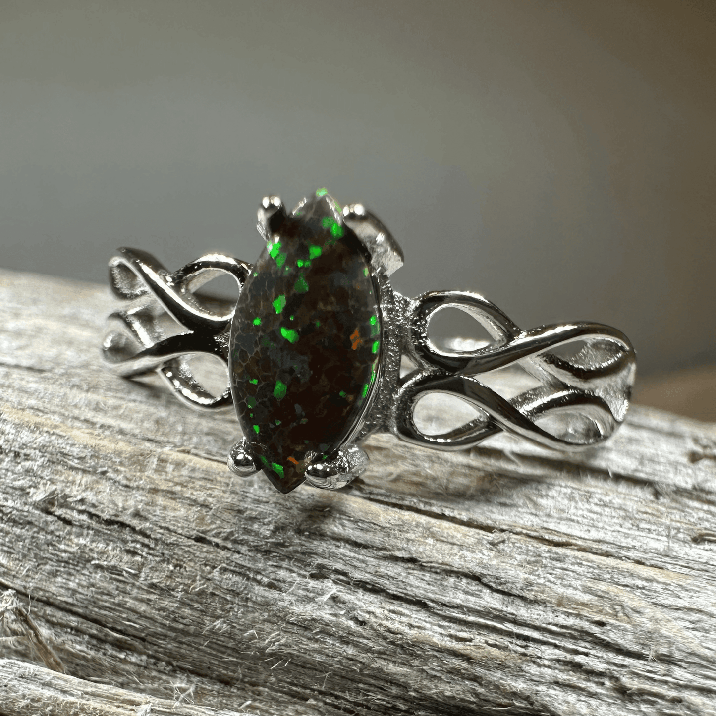 Astrid Celtic Fire Opal Ring - 5