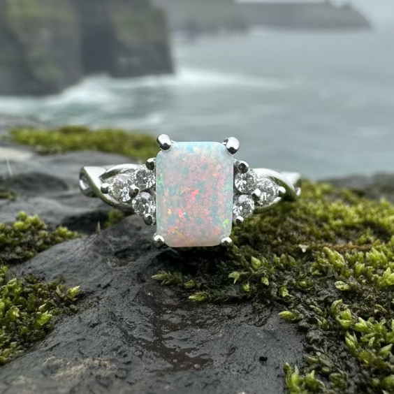 Minerva Opal Celtic Ring