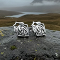 Rose Art Deco Stud Earrings
