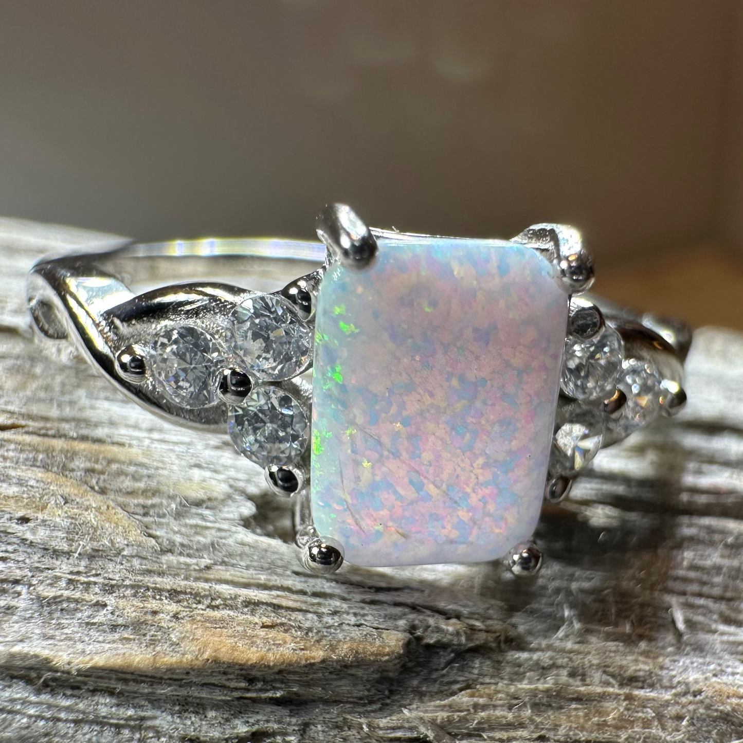 Minerva Opal Celtic Ring