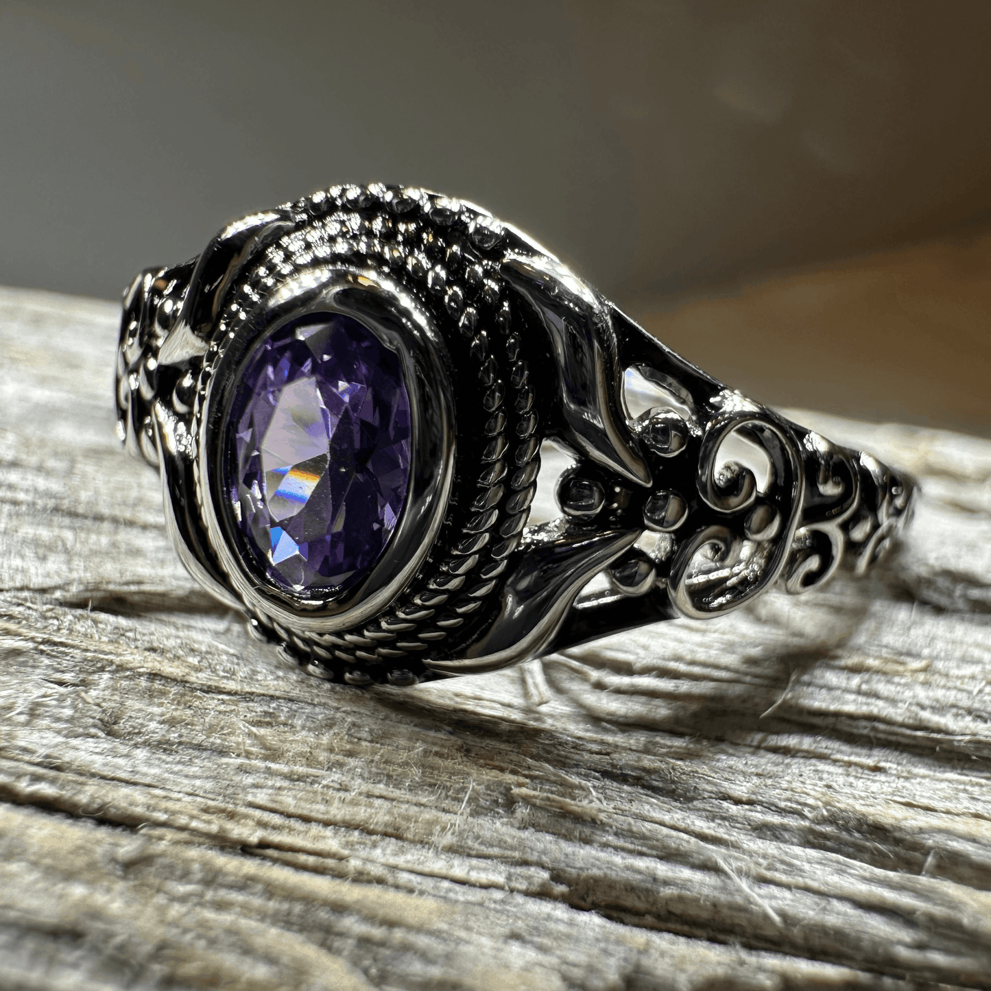 Romantic Celtic Knot Ring - 4 / Amethyst