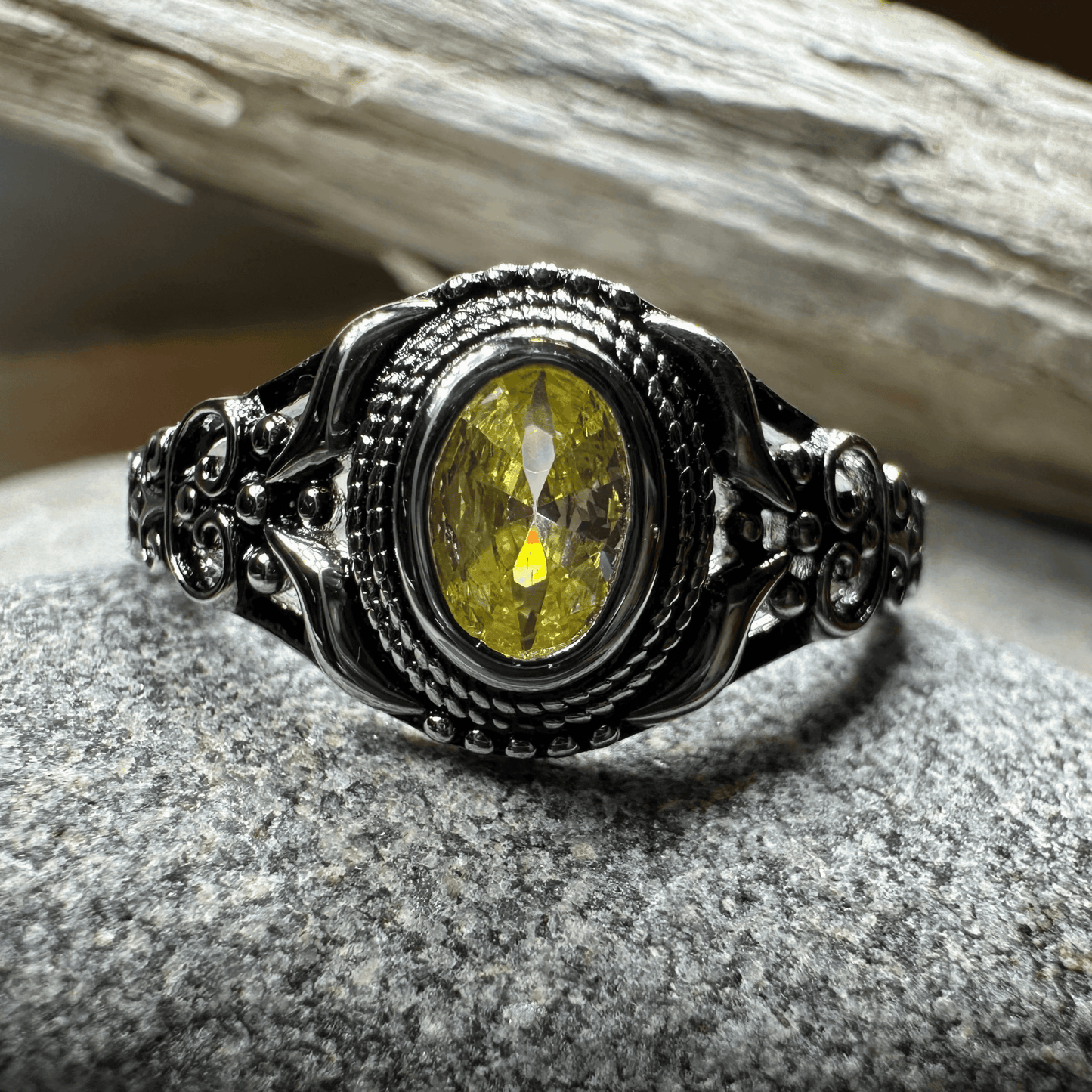 Romantic Celtic Knot Ring - 4 / Citrine