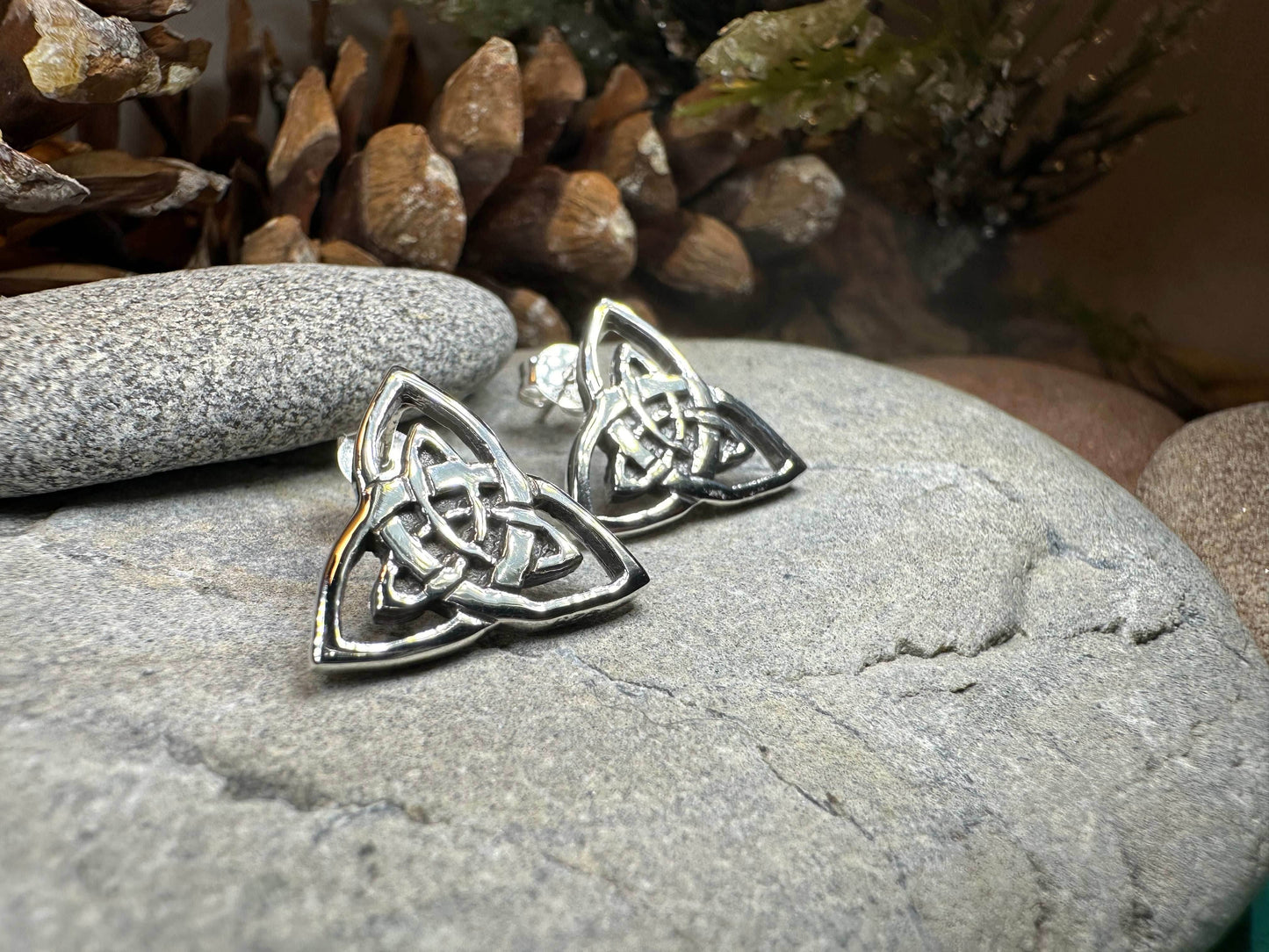 Linden Trinity Knot Post Earrings - 