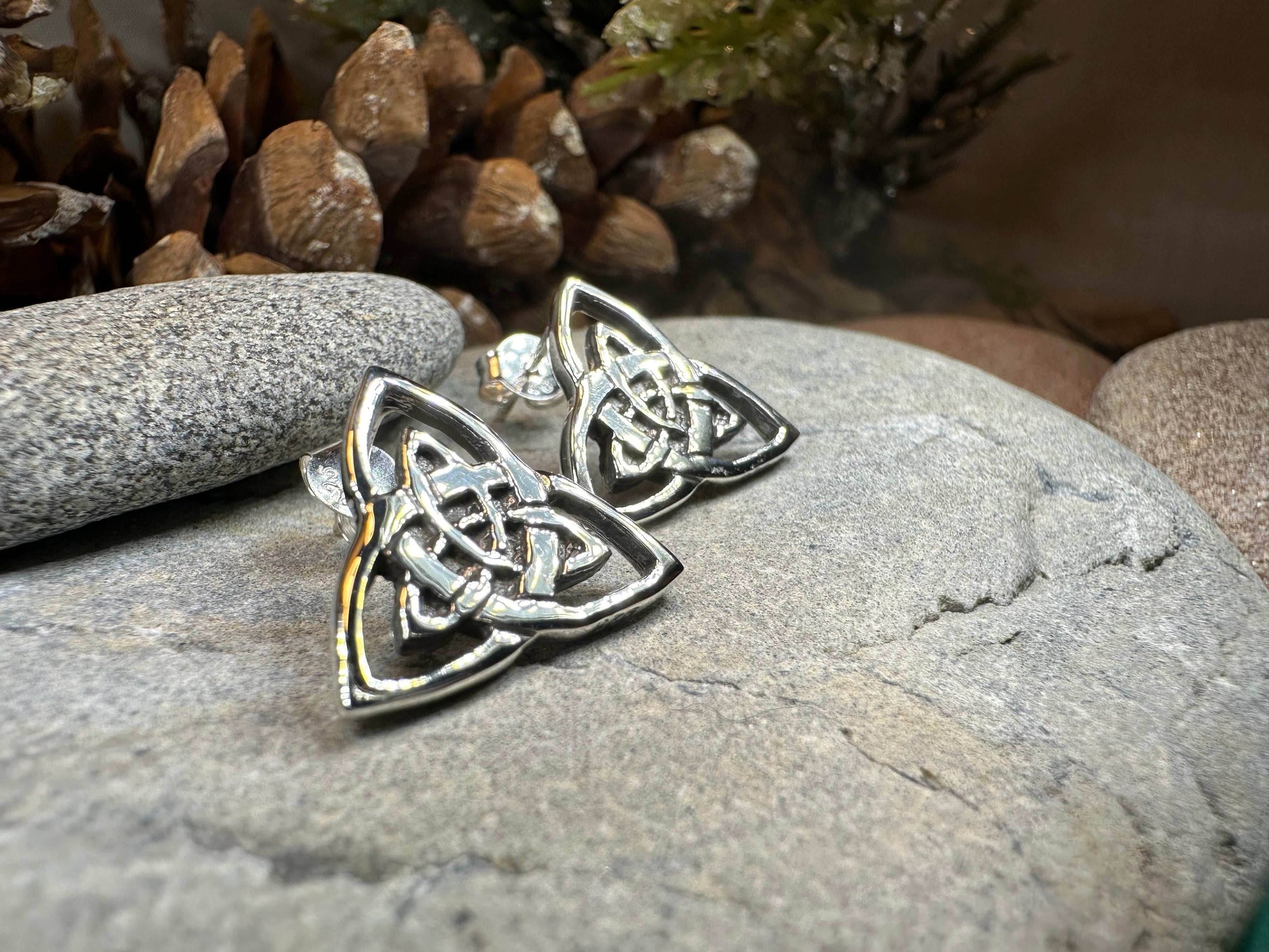 Linden Trinity Knot Post Earrings - 